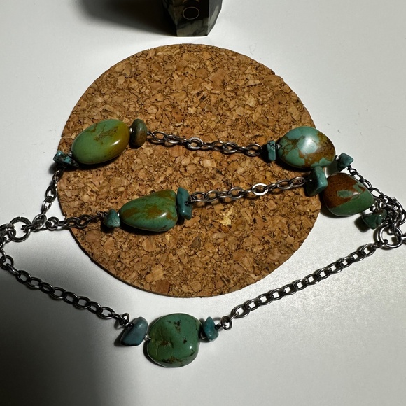 Turquoise and sterling silver bracelet - Picture 5 of 9